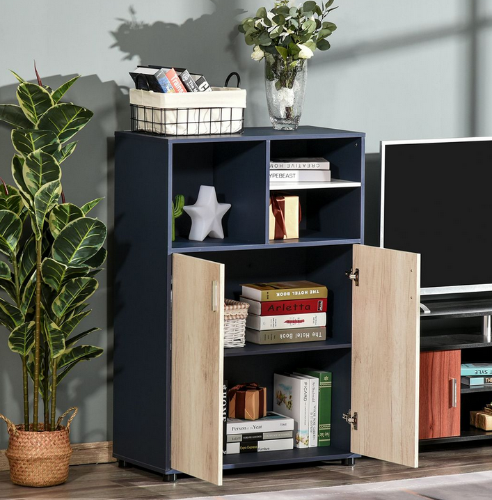 Tủ kệ gỗ nhỏ 2 cánh mở để sách giá rẻ KGĐ104
