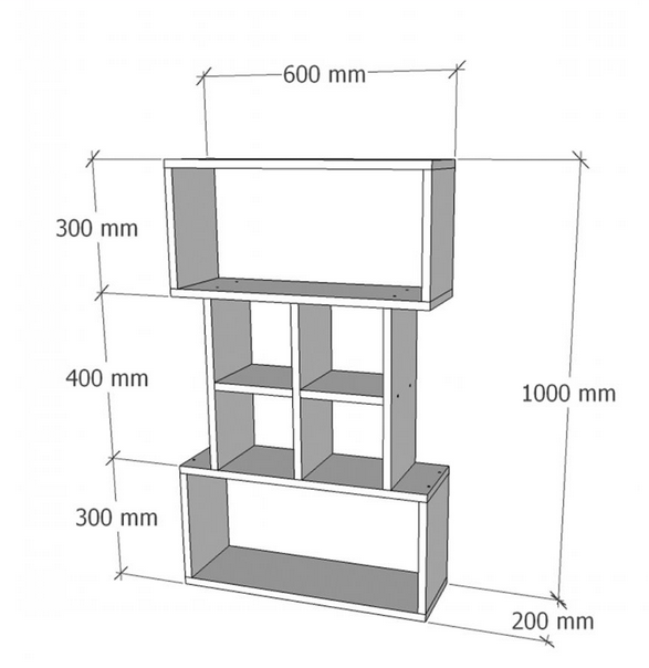 Giá kệ sách gỗ hình chữ I đa năng thiết kế đẹp mắt giá rẻ KGĐ109