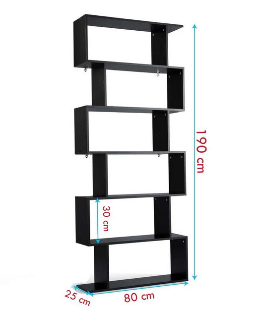 Giá kệ sách gỗ đứng 6 tầng rộng 80cm thiết kế đẹp KGĐ116