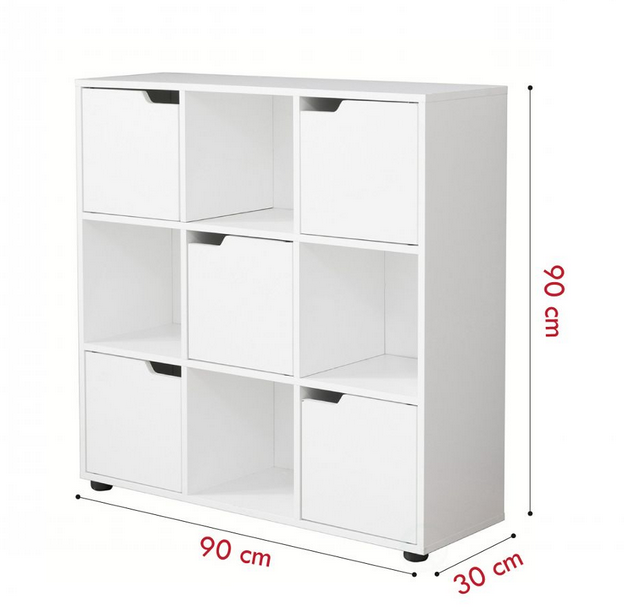 Tủ gỗ để sách cho bé 9 ô vuông kiểu dáng nhỏ gọn KGĐ132