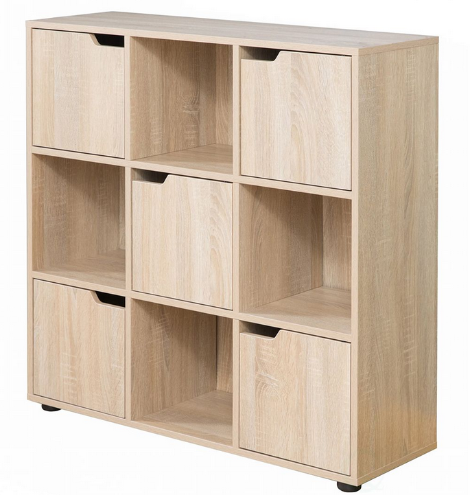 Tủ gỗ để sách cho bé 9 ô vuông kiểu dáng nhỏ gọn KGĐ132