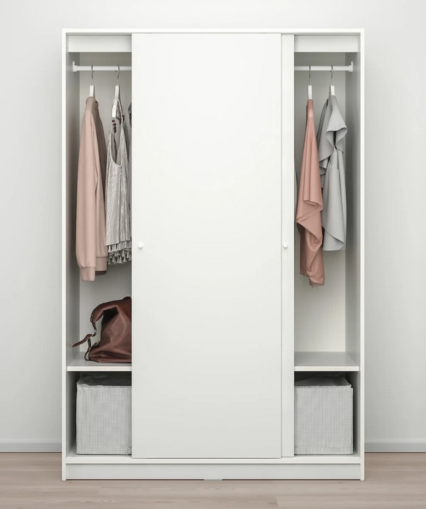 Tủ đựng quần áo gỗ công nghiệp 2 cánh cửa lùa đơn giản, đẹp giá rẻ TAO18