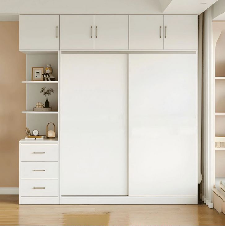 Tủ quần áo cánh lùa 2 tầng bằng gỗ đẹp đa năng TAO21