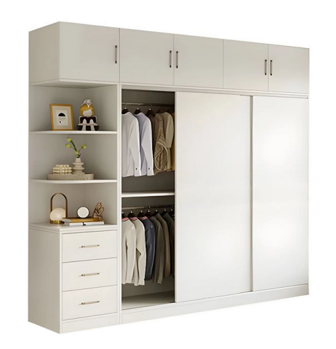 Tủ quần áo cánh lùa 2 tầng bằng gỗ đẹp đa năng TAO21