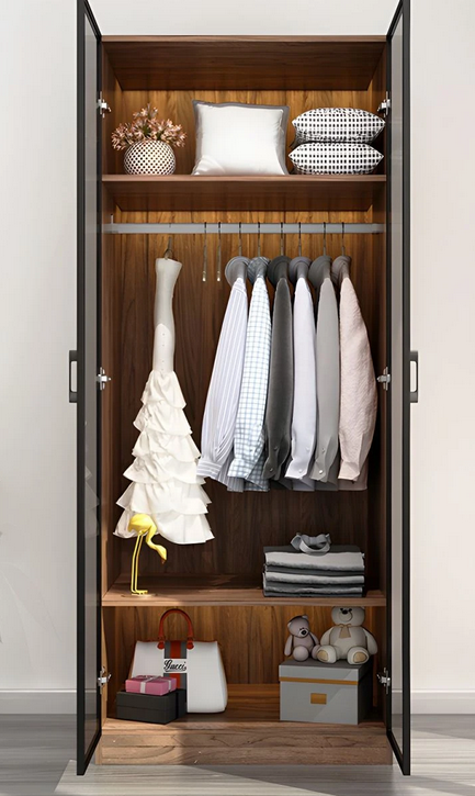 Tủ quần áo gỗ cánh kính cường lực khung nhôm đẹp cao cấp TAO24
