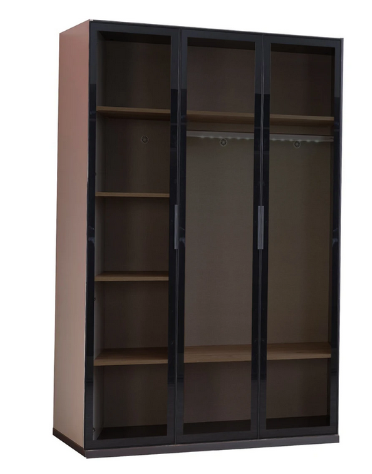 Tủ quần áo cánh kính cường lực khung nhôm có đèn led đẹp sang trọng TAO25