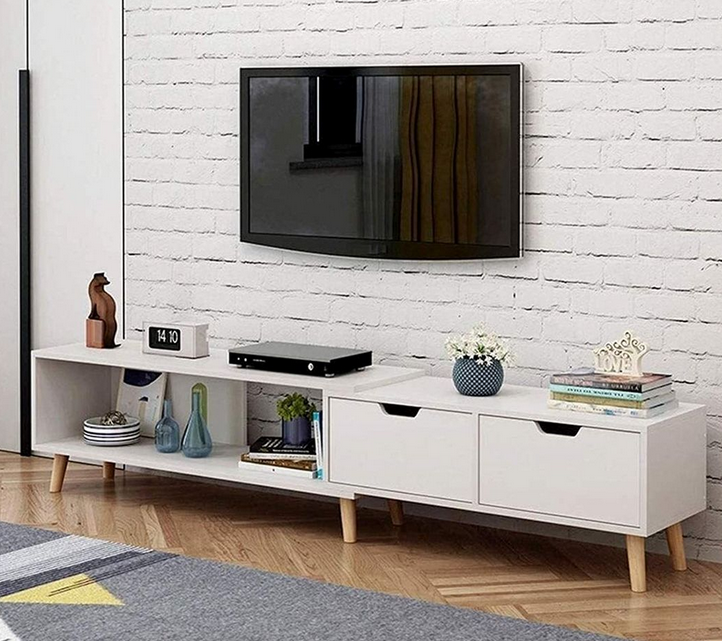 Kệ tivi gỗ công nghiệp có ngăn kéo phòng khách kiểu dáng đơn giản TKTV20