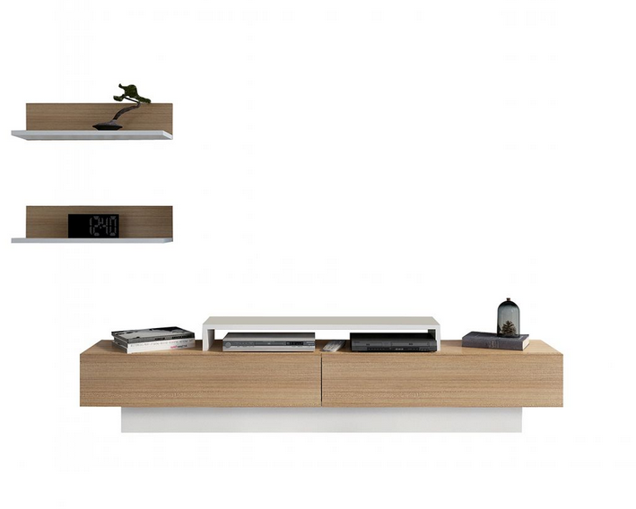 Kệ tivi gỗ cánh lật kết hợp kệ treo trang trí đơn giản đẹp TKTV24