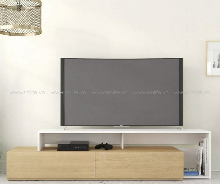 Kệ tivi gỗ công nghiệp có ngăn kéo kiểu dáng hiện đại đơn giản TKTV26