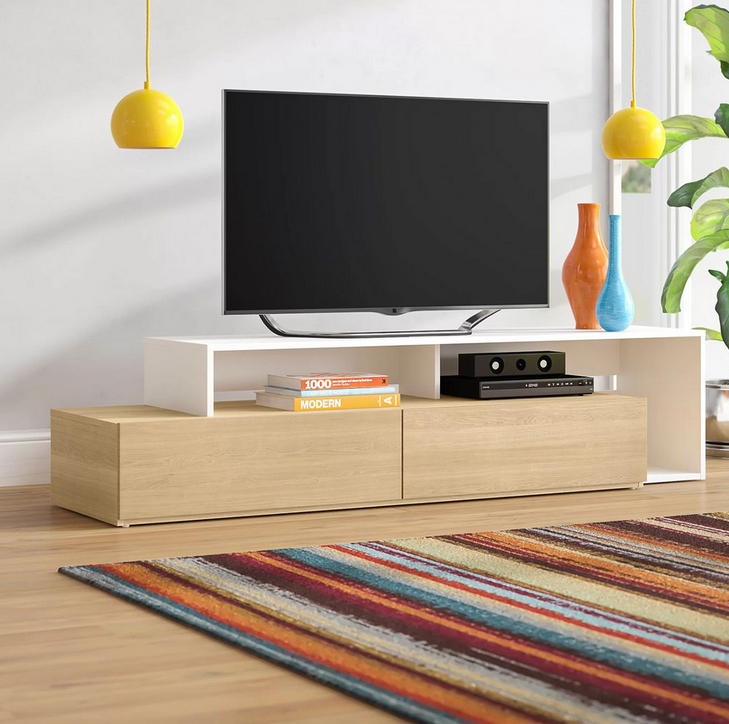 Kệ tivi gỗ công nghiệp có ngăn kéo kiểu dáng hiện đại đơn giản TKTV26