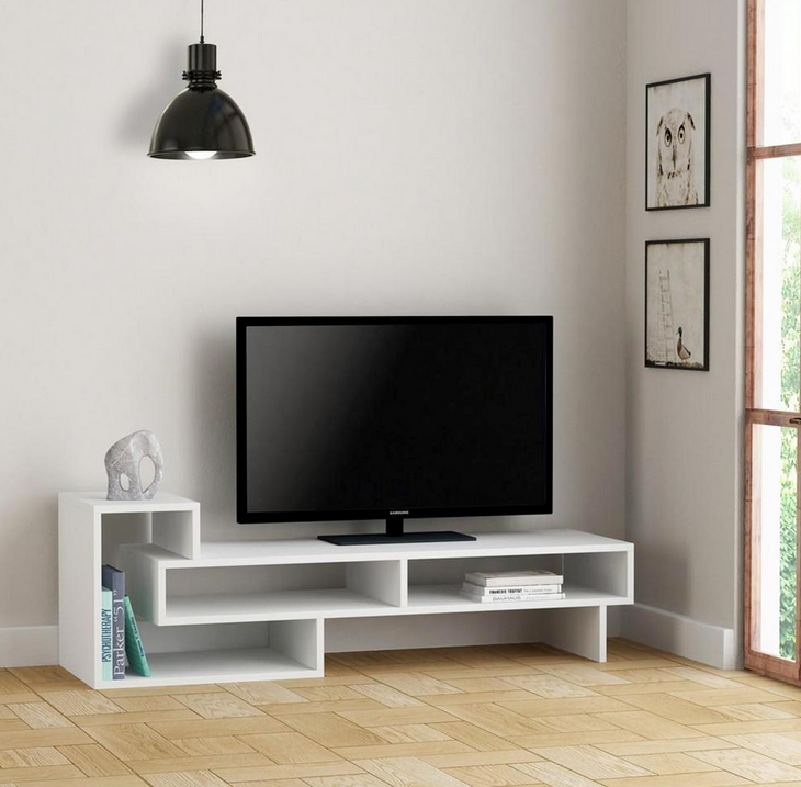 Kệ tivi phòng khách để sàn đa năng kết hợp kệ sách gỗ TKTV37