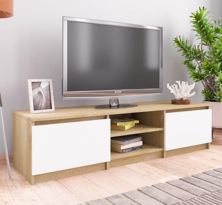 Kệ tivi để sàn gỗ công nghiệp cánh mở nhiều ngăn để đồ tiện dụng TKTV39