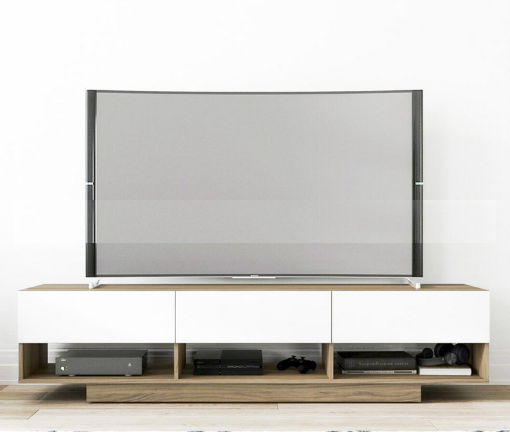 Kệ tivi gỗ công nghiệp tiện dụng cho phòng khách có 3 ngăn kéo để đồ TKTV40