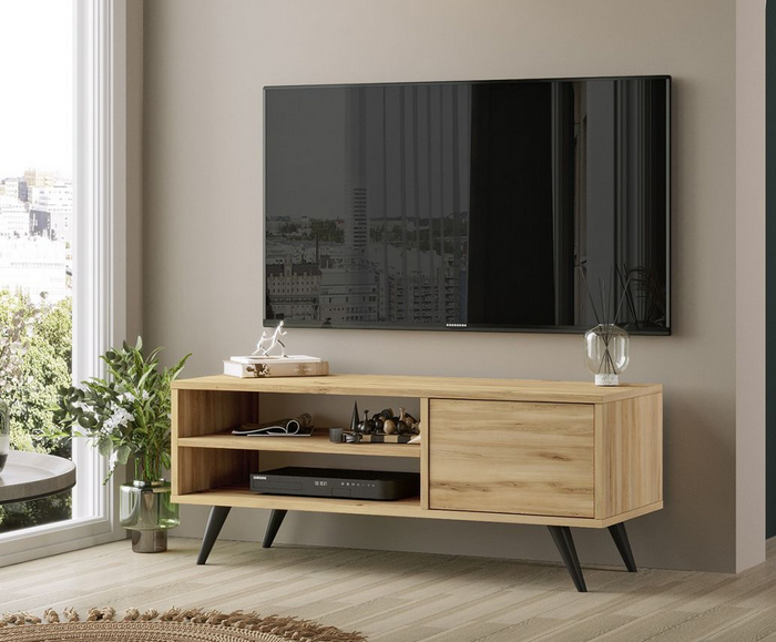 Tủ kệ để tivi có chân gỗ phòng khách đơn giản giá rẻ TKTV52
