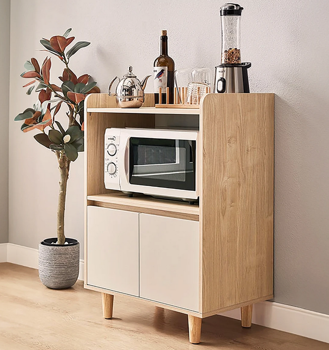 Kệ tủ bếp đa năng có chân gỗ để lò vi sóng nhỏ gọn giá rẻ TUBEP05