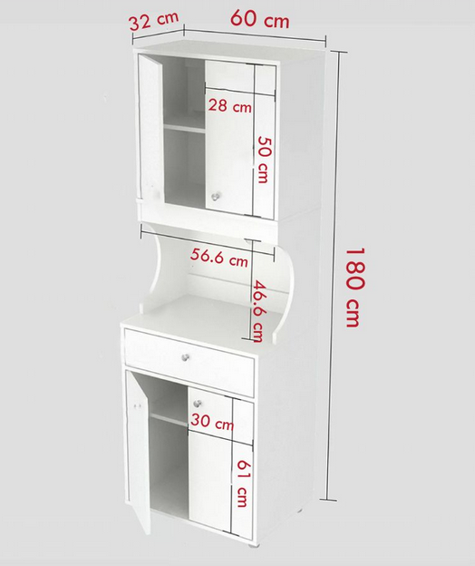 Tủ kệ bếp đa năng để lò vi sóng đẹp TUBEP07