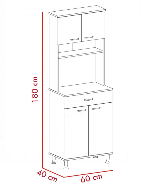 Tủ kệ bếp đa năng gỗ công nghiệp để lò vi sóng hiện đại TUBEP08