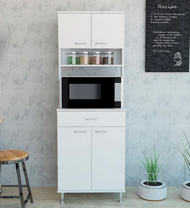 Tủ kệ bếp đa năng gỗ công nghiệp để lò vi sóng hiện đại TUBEP08