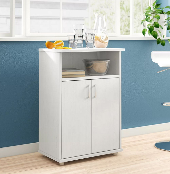 Tủ gỗ 2 cánh mở để lò vi sóng nhà bếp nhỏ gọn giá rẻ TUBEP13