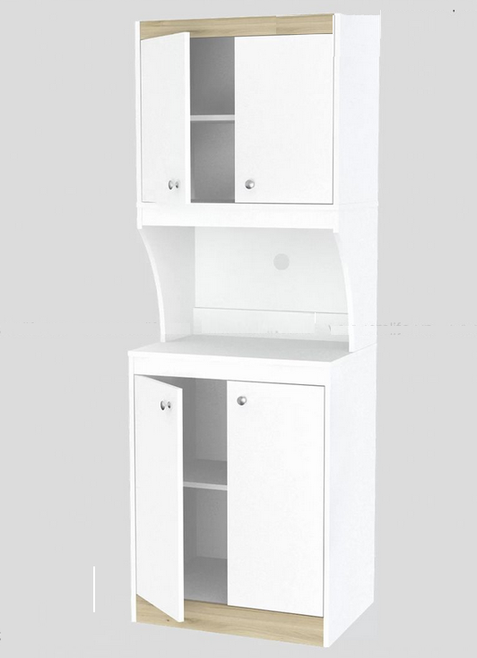 Tủ nhà bếp để lò vi sóng bằng gỗ cánh mở đẹp TUBEP14