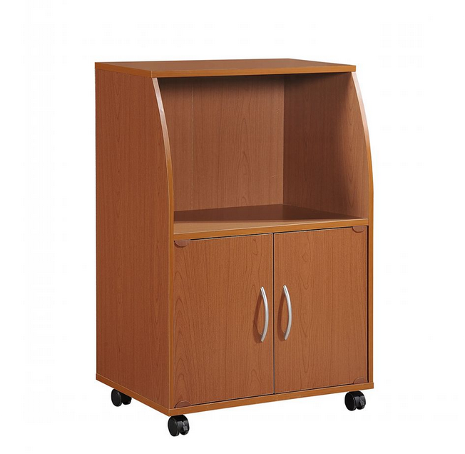 Tủ bếp để lò vi sóng bằng gỗ có bánh xe di chuyển nhỏ gọn giá rẻ TUBEP19