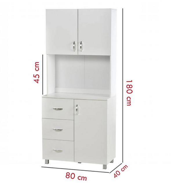 Tủ để lò vi sóng nhà bếp nhiều ngăn cánh mở đẹp hiện đại TUBEP23