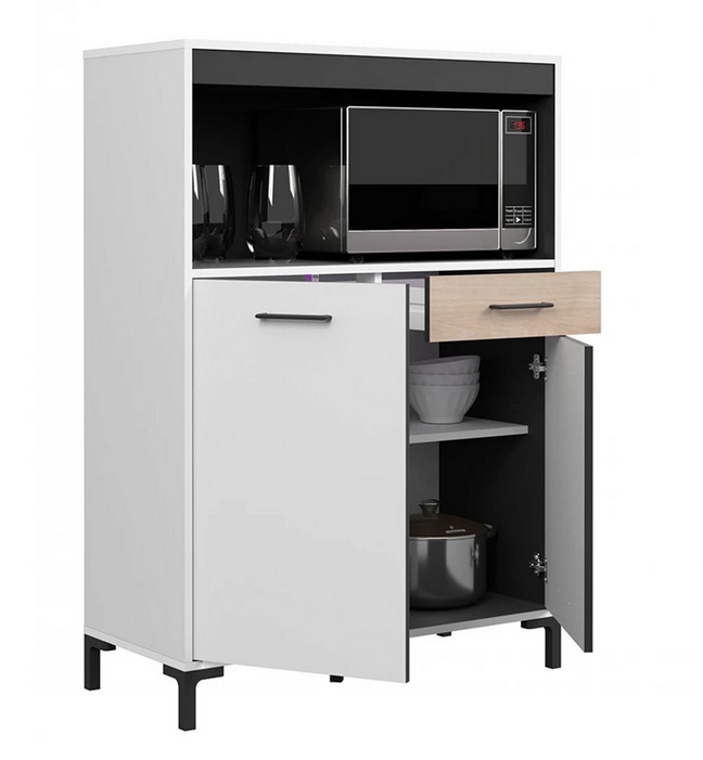 Tủ đựng đồ nhà bếp lò vi sóng bằng gỗ công nghiệp nhỏ gọn hiện đại TUBEP28