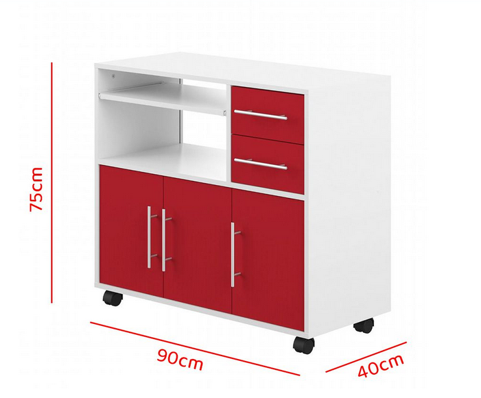 Tủ kệ đựng đồ dùng nhà bếp nhiều ngăn có bánh xe di chuyển giá rẻ TUBEP36