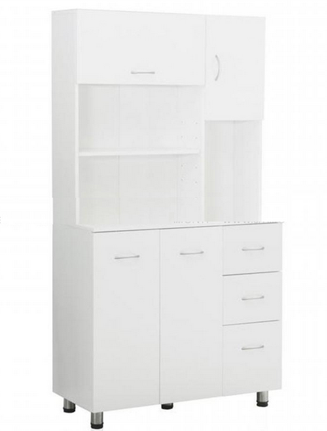 Tủ kệ nhà bếp để lò vi sóng bằng gỗ nhiều ngăn cánh mở hiện đại TUBEP39