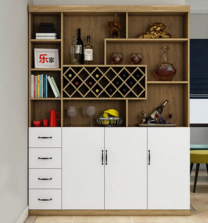 Tủ rượu đẹp trang trí phòng khách bằng gỗ công nghiệp KR06