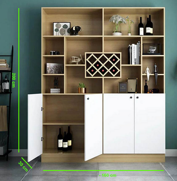 Tủ rượu đa năng nhiều ngăn thiết kế sang trọng hiện đại KR11