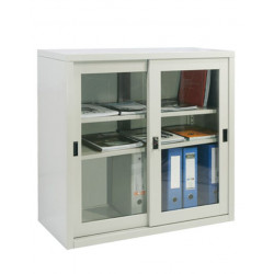Tủ sắt thấp cánh kính lùa để tài liệu văn phòng NT190 TL01/TL01A