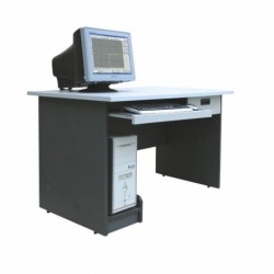 bàn văn phòng để máy tính bằng gỗ màu ghi chì HP204