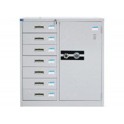Tủ sắt thấp ghép khối TU88-7D The One cánh mở khoá mã 7 ngăn kéo văn phòng