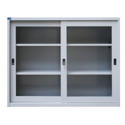 Tủ sắt thấp TU88GCK/TU118GCK The One cánh kính lùa để tài liệu văn phòng