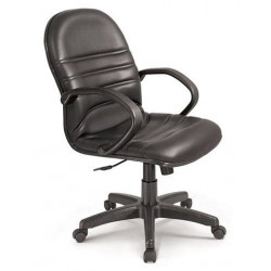 Ghế xoay lưng trung đệm da PU chân sao nhựa NT190 GX13A