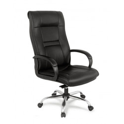 Ghế xoay lãnh đạo lưng cao đệm da PU chân mạ/hợp kim NT190 GX201B