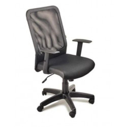 Ghế lưới xoay viền da chân sao mạ/nhựa GX06