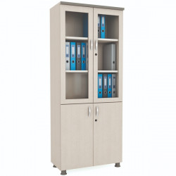 Tủ tài liệu gỗ văn phòng cánh kính Fami SM8350H