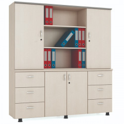 Tủ tài liệu gỗ văn phòng rộng 1m8 Fami SM8140H