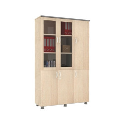 Tủ tài liệu gỗ cánh kính 3 buồng Fami SM8550H