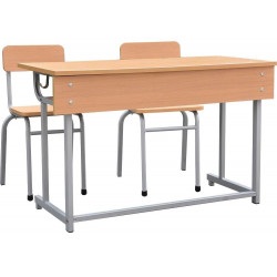 Bàn ghế học sinh cấp 1-2 chân sắt mặt gỗ The One BHS102A/B