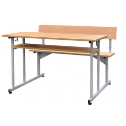 Bộ bàn ghế học sinh cấp 2 Hòa Phát khung sắt mặt gỗ BHS103B