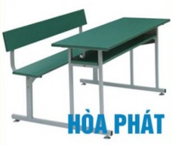 Bộ bàn ghế học sinh cấp 2 Hòa Phát khung sắt mặt gỗ BHS103C
