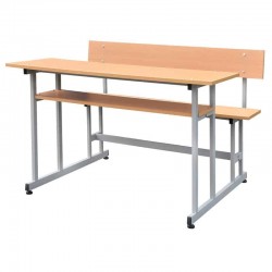 Bộ bàn ghế ngồi học sinh viên hòa phát có tựa khung sắt mặt gỗ BSV102T
