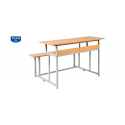 Bàn liền ghế sinh viên không tựa chân sắt mặt gỗ The One BSV107/BSV107R