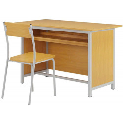 Bàn ghế giáo viên khung thép gỗ melamine The One BGV101/GGV101