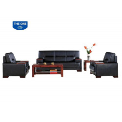 Bộ ghế sofa văn phòng đệm da cao cấp The One SF12