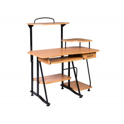 Bàn máy vi tính khung thép mặt gỗ rộng 1m1 The One BMT136