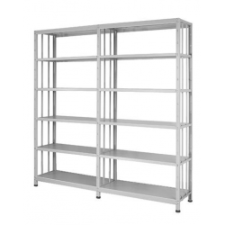 Giá kệ sắt đôi GS02-2 Nội thất 190 đợt di động 2 khoang 5 tầng để sách hồ sơ tài liệu thư viện văn phòng